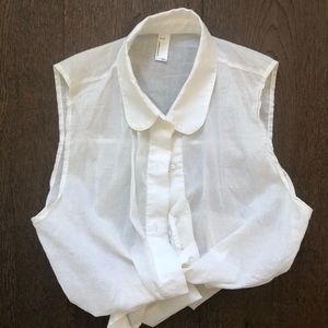 American Apparel Sleeveless Button Up Blouse